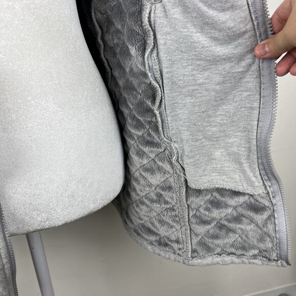 The North Face Sweater Women Medium Grey Soft Fleece Line Zip Up Mid Length Cold - Picture 11 of 16